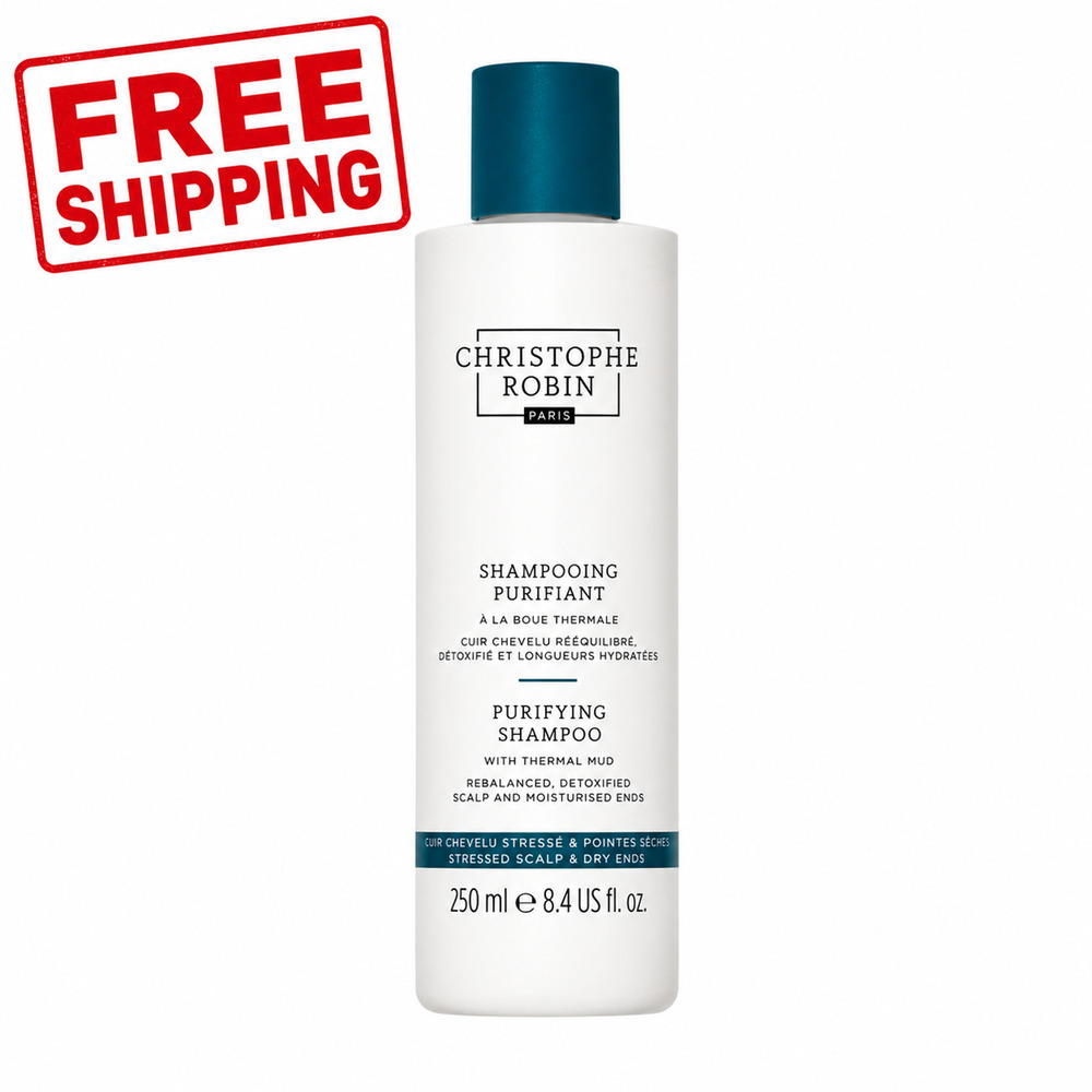 Christophe Robin Purifying Shampoo with Thermal Mud 8.4 oz / 250ml New
